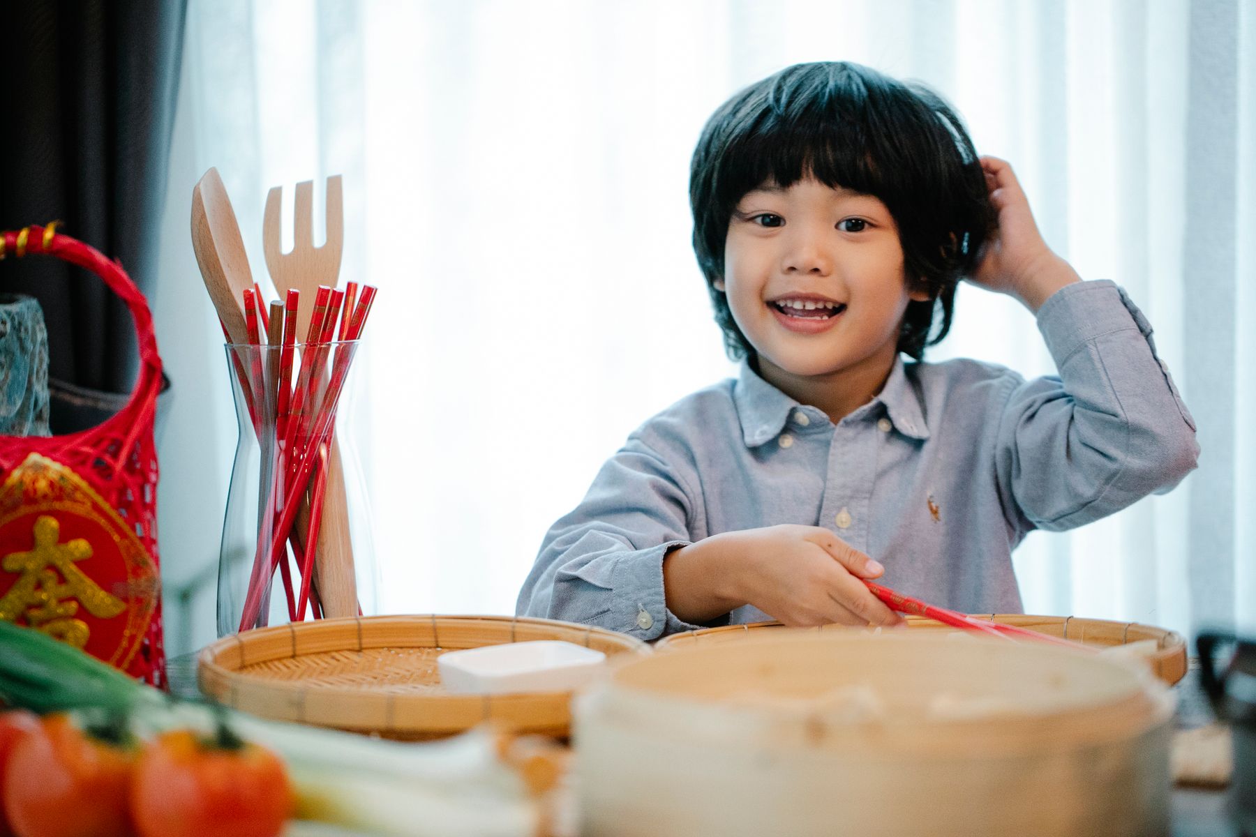 工作を楽しむ子ども